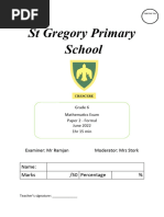 Grade 6 MATHS JUNE EXAM PAPER 2 Formal