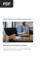 ADNOC HSE Interview Questions and Answers - HSE STUDY GUIDE