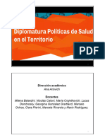 Diplomatura Políticas de Salud en El Territorio