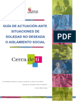 Guía de Actuación Ante Situaciones de Soledad No Deseada O Aislamiento Social