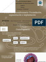 Fecundación, Segmentación e Implantación