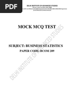 209 Business Statictics MCQS BCOM III