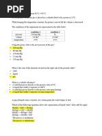 Chemistry Exam For Gr. 9 Term 3 SABIS