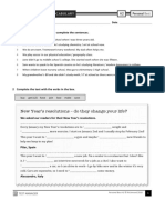 Personal Best A2 Unit 9 Vocabulary Test