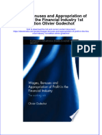 Full Ebook of Wages Bonuses and Appropriation of Profit in The Financial Industry 1St Edition Olivier Godechot Online PDF All Chapter