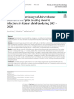 Molecular Epidemiology of Acinetobacter Baumannii Complex Causing Invasive Infections in Korean Children During 2001-2020