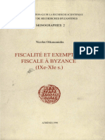 Fiscalité Et Exemption Fiscale À Byzance (Ixe-Xie S.) : Monographies 2