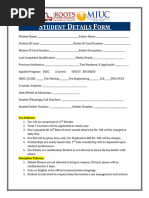 Student Detail Form