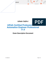 UiPath Certified - Test Automation Engineer Professional Exam Description