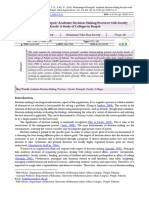 Relationship of Principals' Academic Decision Making Practices With Faculty Morale