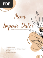 Menú Imperio Dulce