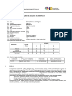 SÍLABO DE ANALISIS MATEMÁTICO II VISADO SECCION - A y B