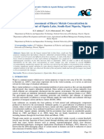 Limnological Assessment of Heavy Metals Concentration in Water and Sediment of Oguta Lake, South-East Nigeria, Nigeria