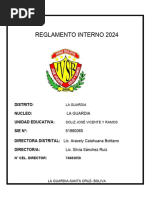 Reglamento Interno Actualizado Del Colegio 2024