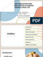 Characterization and Authentication of Ginger Powder Using FTIR