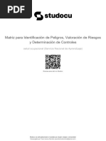 Matriz para Identificacion de Peligros Valoracion de Riesgos y Determinacion de Controles