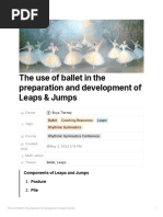 The Use of Ballet in The Preparation and Development of Leaps & Jumps