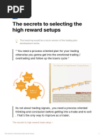 The Secrets To Selecting The High Reward Setups