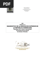 Diagnostico de La Educacion Superior en La Republica Dominicana