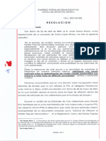 Resolución Del Secretario General Del PPD