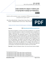 Análisis Del Consumo Máximo de Oxígeno Post Intervención de Un Programa en Juegos Pre-Deportivos