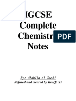 IGCSE Complete Chemistry Notes