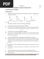 Motion in Straight Line