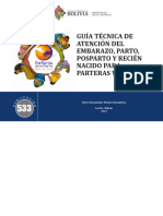 Guía Técnica de Atención Del Embarazo, Parto, Postparto y Recién Nacido para Parteras y Parteros