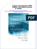 Instant Download Ebook of Business Analysis and Valuation Ifrs Standards Edition 5Th Edition Krishna G Palepu Online Full Chapter PDF