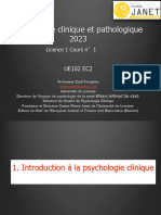 Licence 1 UE102 EC2 Psychologie Clinique Et Psychopathologie 2023 Cours n°1OK