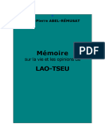 Mémoire Sur La Vie Et Les Opinions de LAO-TSEU