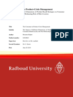 Brand Recall Measurment and Dimension (Master Thesis Rosanne Kuiper)