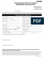 SNF Rehabilitation Assessment Form