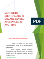 BIOCHIMIE TD 1, LP 5 Reactii de Identificare Si Dozare PT Aminoacizi Si Proteine