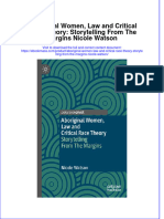 Aboriginal Women Law and Critical Race Theory Storytelling From The Margins Nicole Watson Full Chapter PDF