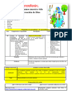 6º Grado Dia 2 E.R. Cuidamos y Valoramos Nuestra Vida Porque Somos Creación de Dios