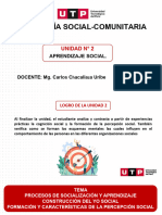 S03 - s1 PROCESOS DE SOCIALIZACIÓN Y APRENDIZAJE, CONSTRUCCIÓN DEL YO SOCIAL Y PERCEPCIÓN SOCIAL