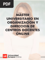 Master Universitario Organizacion Direccion Centros Docentes Online Folleto