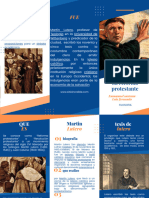 Folleto Brochure Empresarial Profesional Azul y Naranja