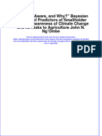 Are They Aware and Why Bayesian Analysis of Predictors of Smallholder Farmers Awareness of Climate Change and Its Risks To Agriculture John N Ngombe Full Chapter PDF