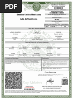 Estados Unidos Mexicanos Acta de Nacimiento: Tonala