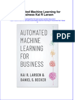 Automated Machine Learning For Business Kai R Larsen Full Chapter PDF