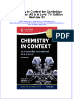 (Download PDF) Chemistry in Context For Cambridge International As A Level 7Th Edition Graham Hill Full Chapter PDF