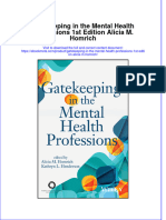 Instant Download Ebook of Gatekeeping in The Mental Health Professions 1St Edition Alicia M Homrich Online Full Chapter PDF