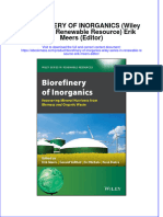 Biorefinery of Inorganics Wiley Series in Renewable Resource Erik Meers Editor Full Chapter PDF