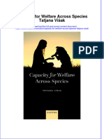 Capacity For Welfare Across Species Tatjana Visak Full Chapter PDF