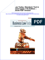 Business Law Today Standard Text Summarized Cases 11Th Edition Version Full Chapter PDF