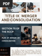 Merger and Consolidation