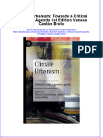 Climate Urbanism Towards A Critical Research Agenda 1St Edition Vanesa Castan Broto Full Chapter PDF