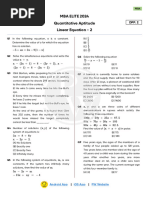 Algebra - DPP 02 - MBA Elite 2024